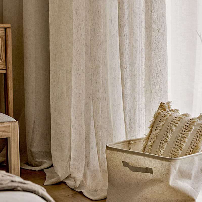Linen Curtain Eyelet - Vải Lanh Nhìn Sheer Màn Cho