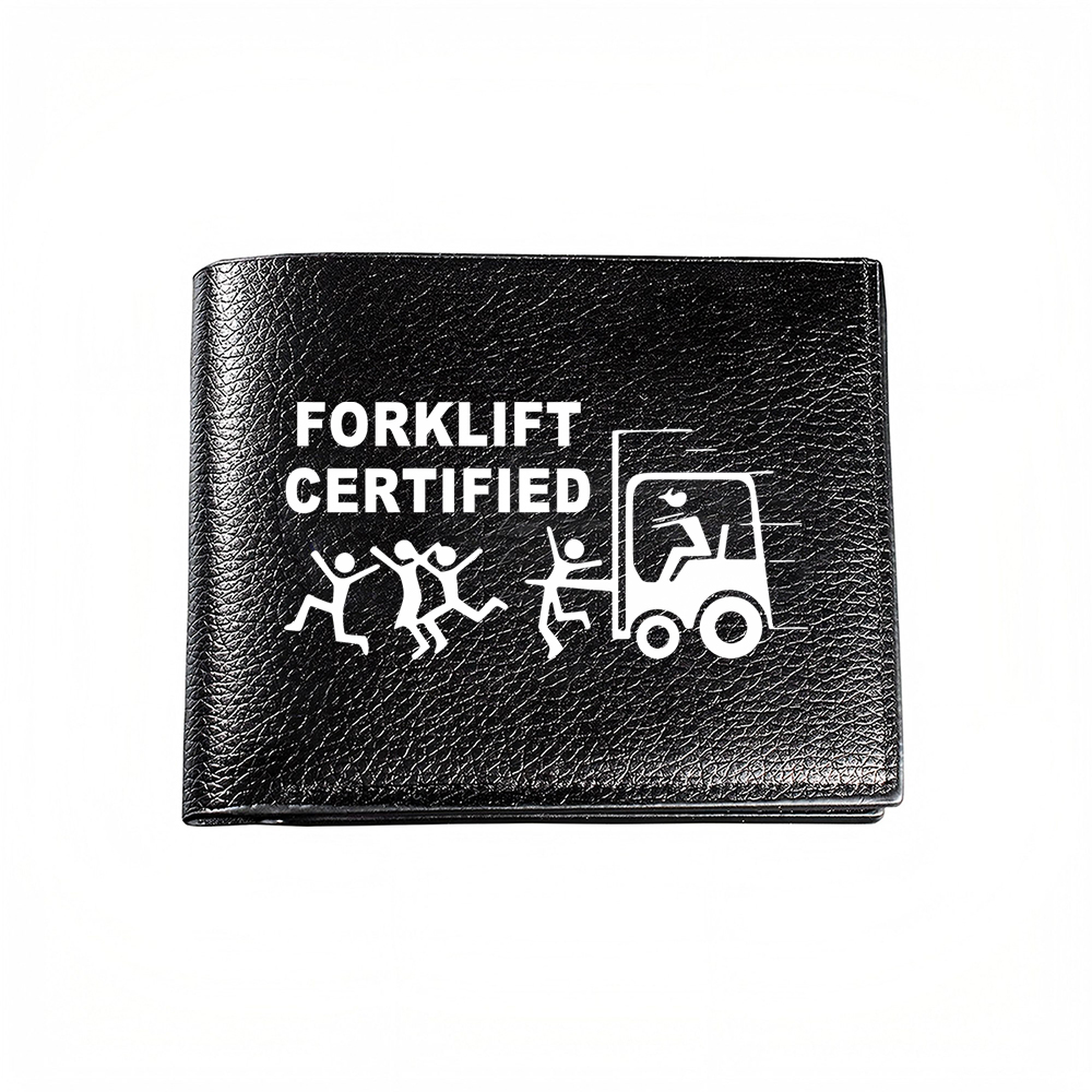 Interior Design Graphic Standards - Forklift Certified Wallet With Fun Industrial
