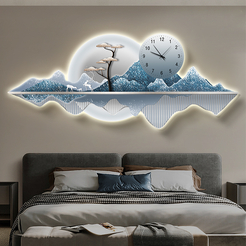 Interior Design News - living room decorations digital watch wall