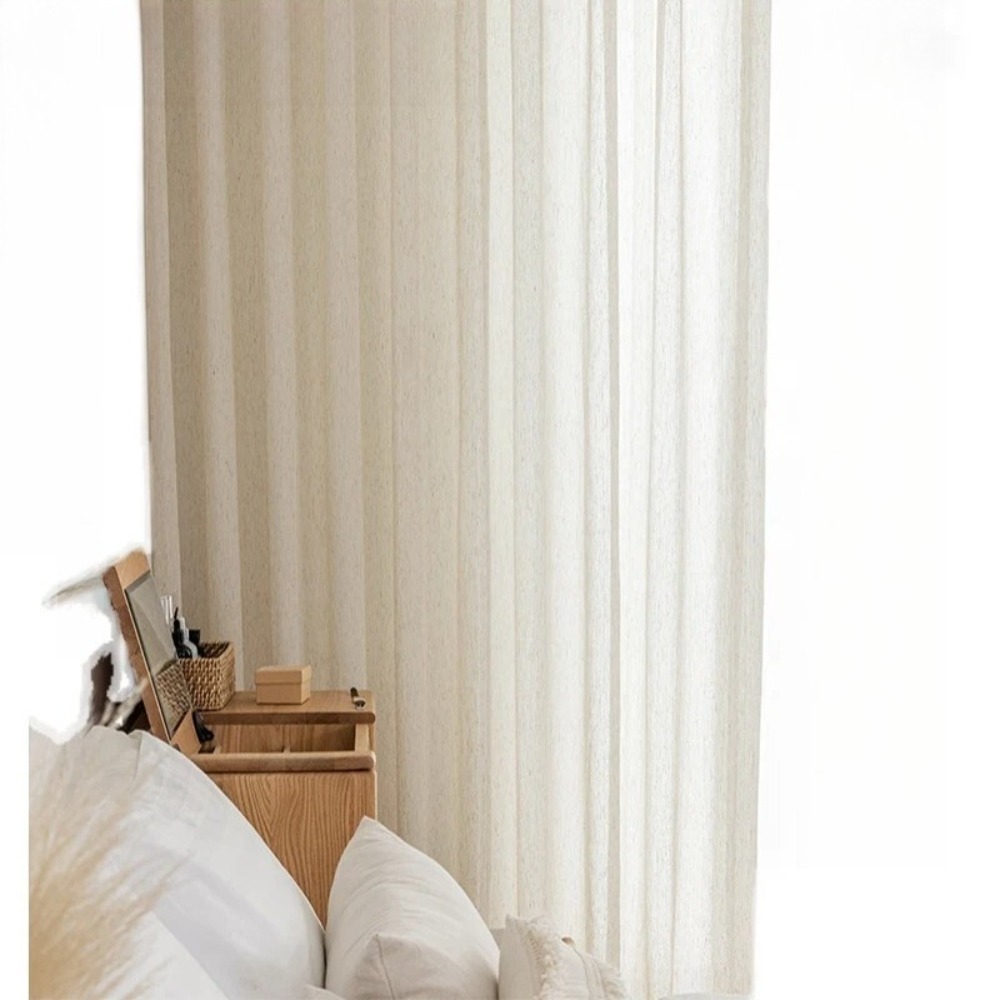 Linen Look Beige Sheer Curtain - đánh giá và giá Linen Curtain Eyelet