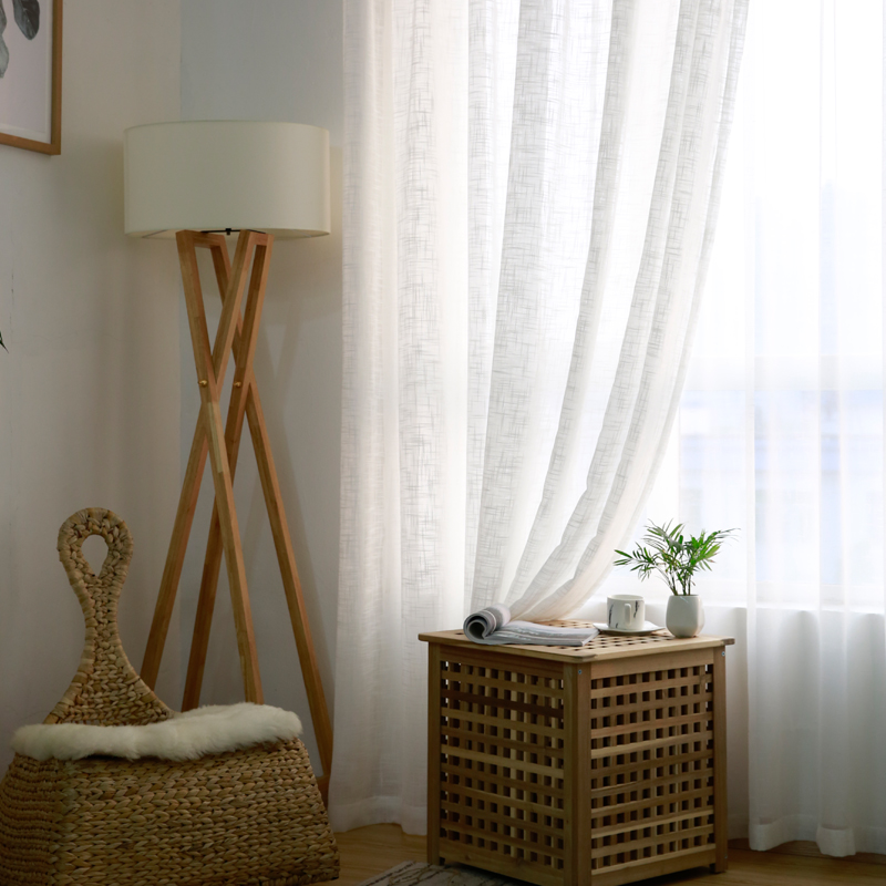 Hiện Đại, Vải Lanh Cotton Tạo  - đánh giá và giá Linen Curtain Eyelet