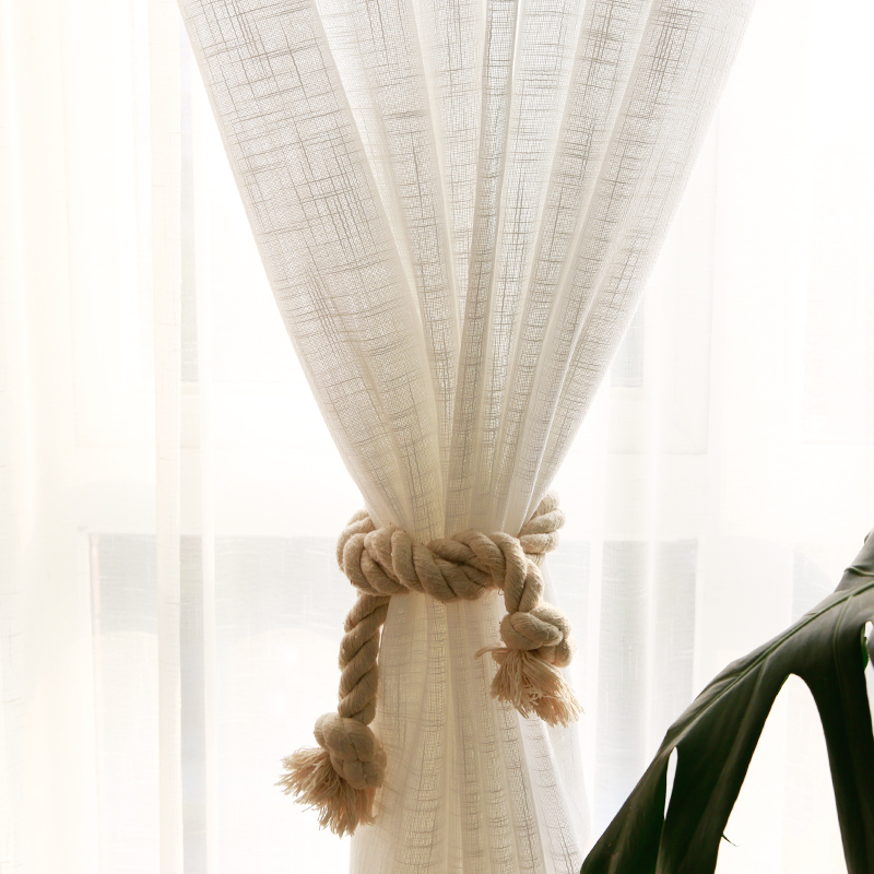 Hiện Đại, Vải Lanh Cotton Tạo  - đánh giá và giá Linen Curtain Eyelet