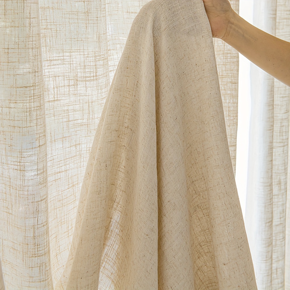 1pc Minimalist Thickened Windo - đánh giá và giá Linen Curtain Eyelet