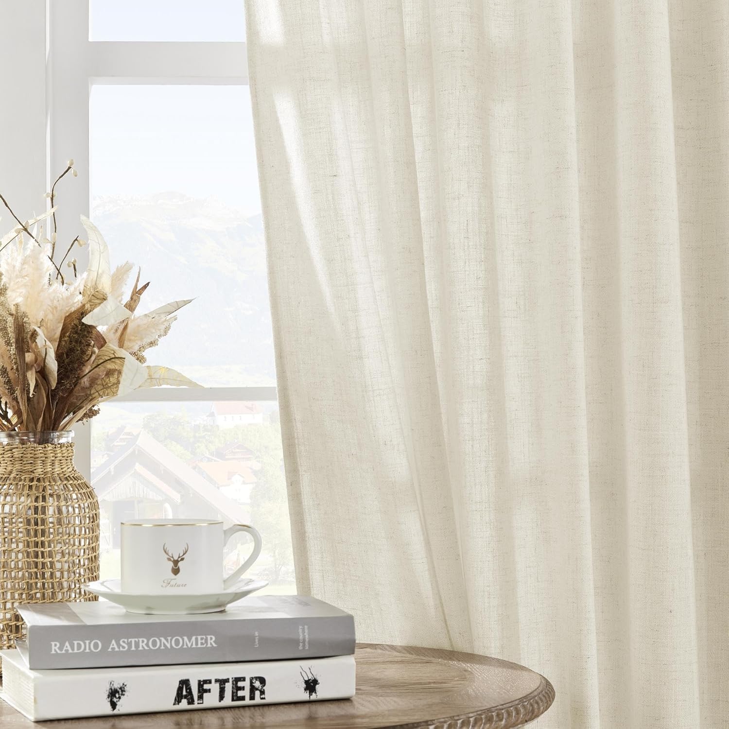 1 Panels Set linen Curtains 84 - đánh giá và giá Linen Curtain Eyelet