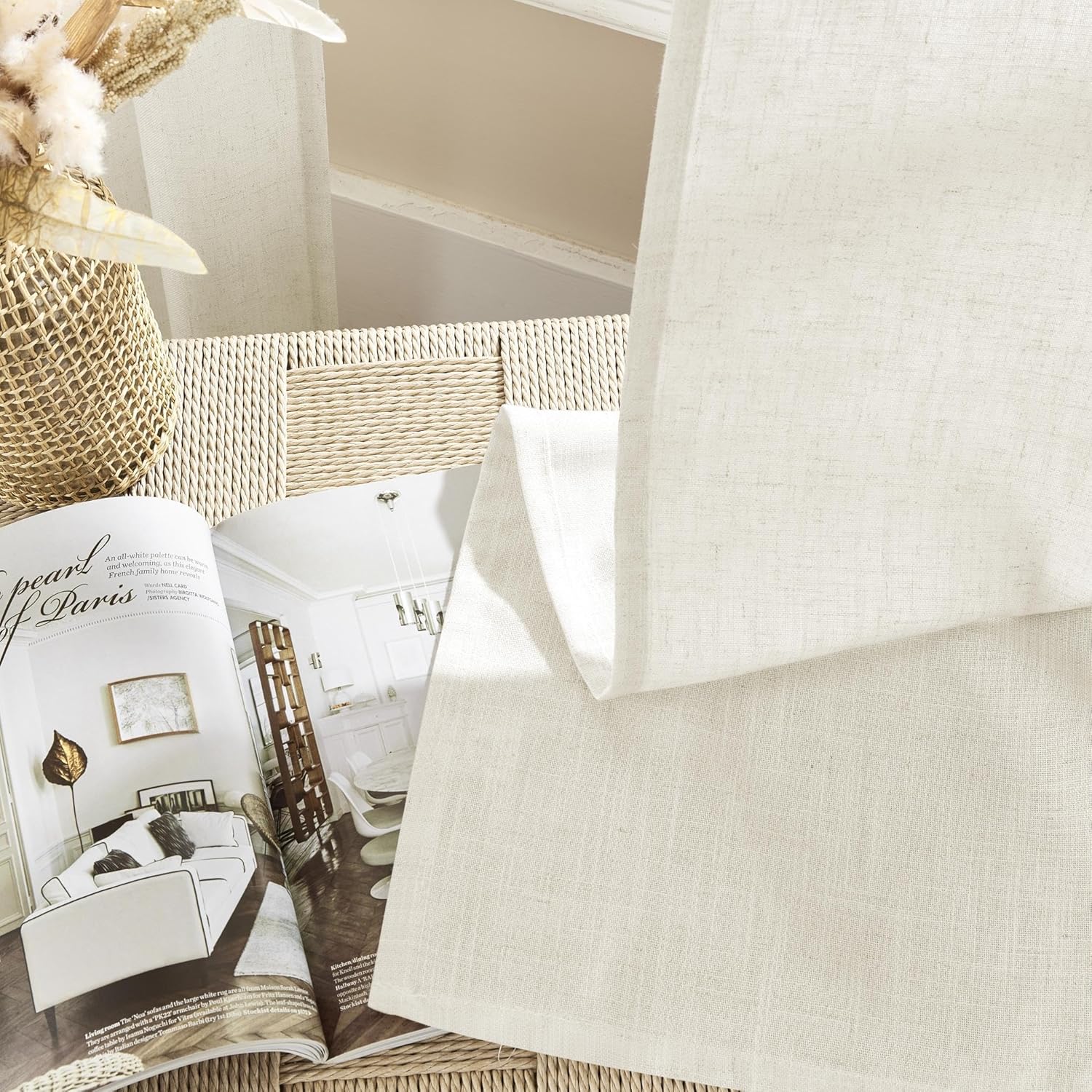 1 Panels Set linen Curtains 84 - đánh giá và giá Linen Curtain Eyelet