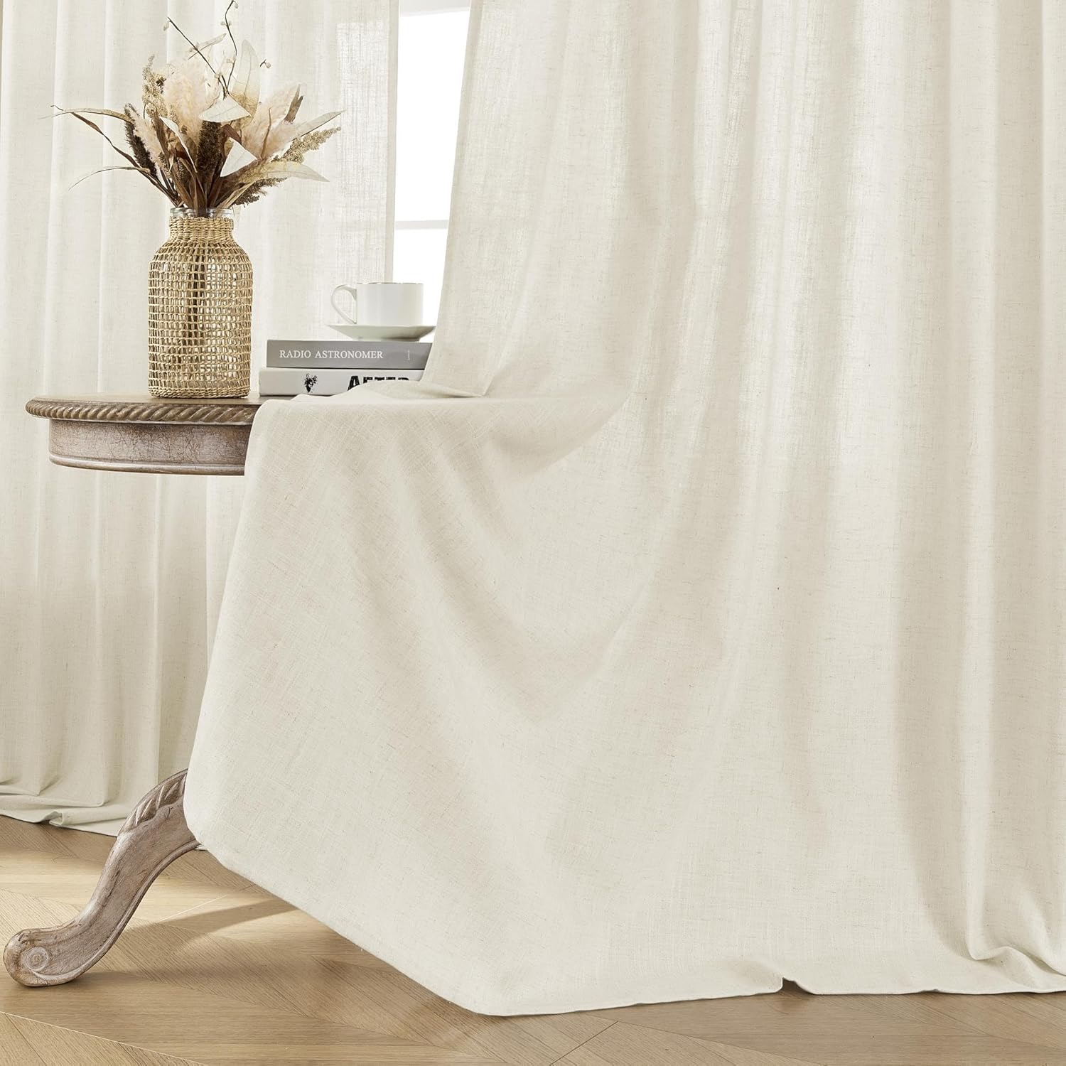 1 Panels Set linen Curtains 84 - đánh giá và giá Linen Curtain Eyelet