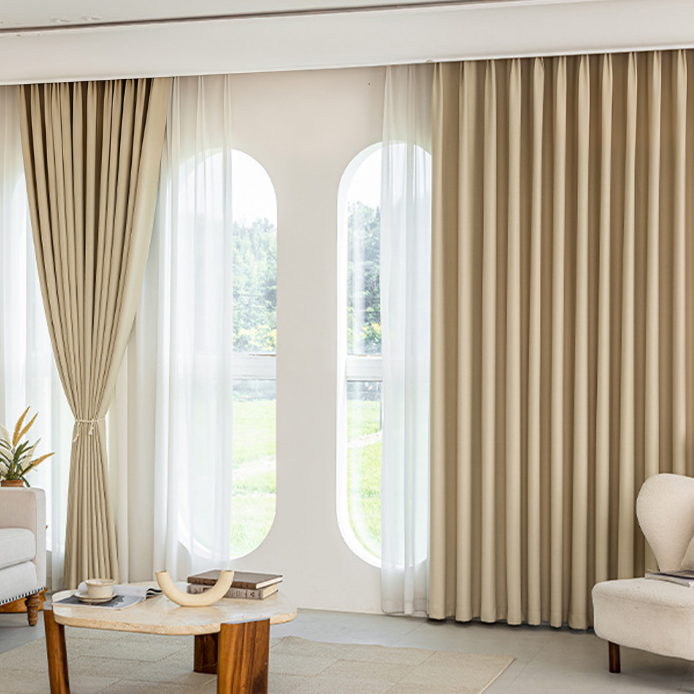 Modern Minimalist Thick Chenil - đánh giá và giá Linen Curtain Eyelet