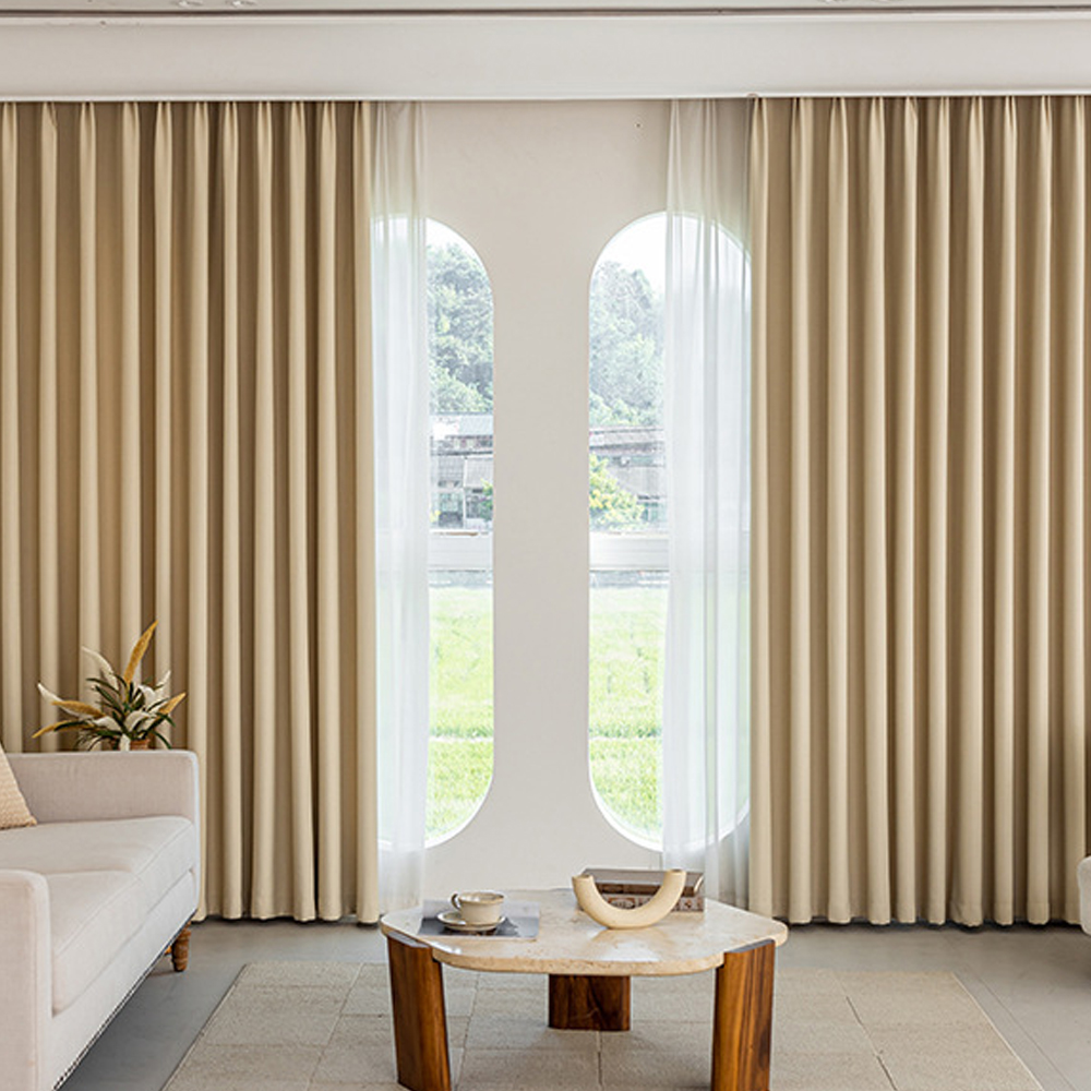 Modern Minimalist Thick Chenil - đánh giá và giá Linen Curtain Eyelet