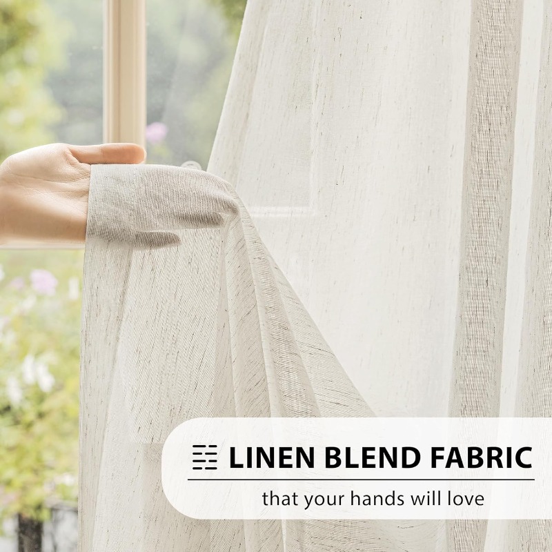 Linen Textured Tulle S Fold Sh - đánh giá và giá Linen Curtain Eyelet
