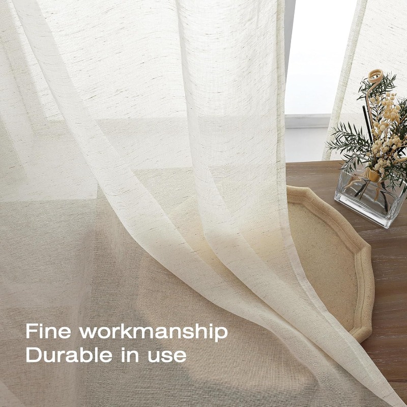 Linen Textured Tulle S Fold Sh - đánh giá và giá Linen Curtain Eyelet
