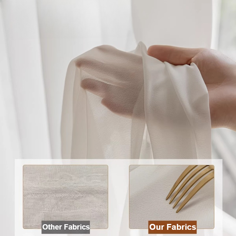 Solid White Tulle Good Quality - đánh giá và giá Linen Curtain Eyelet