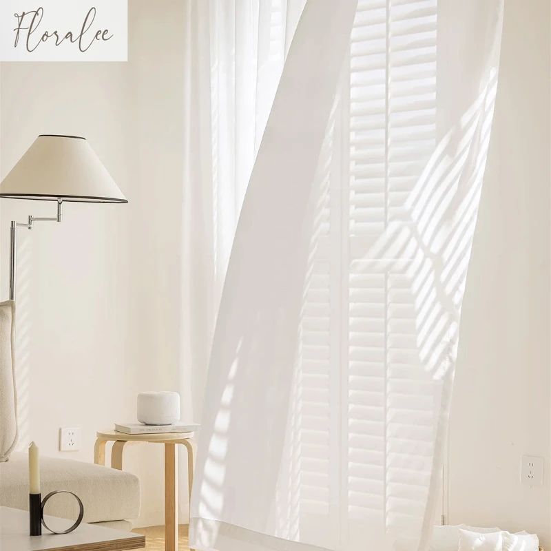 Solid White Tulle Good Quality - đánh giá và giá Linen Curtain Eyelet