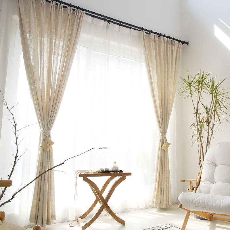 Hiện Đại Lanh Màn Cho Phòng Kh - đánh giá và giá Linen Curtain Eyelet