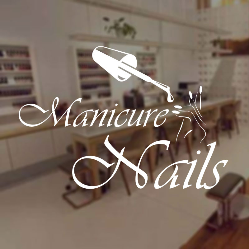 Decal Dán Tường Làm Móng Vinyl - đánh giá và giá Interior Design Nail Salon