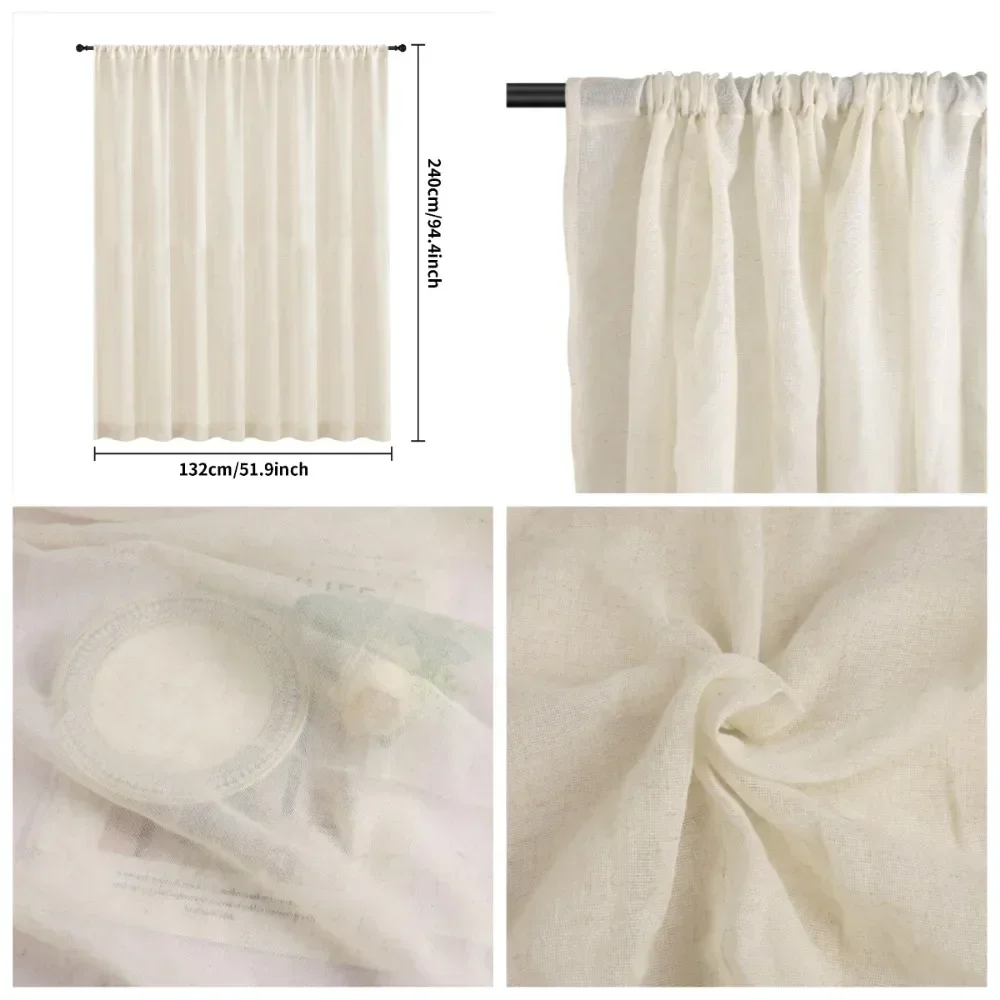 Linen Curtains 160/216/240CM L - đánh giá và giá Linen Curtain Eyelet