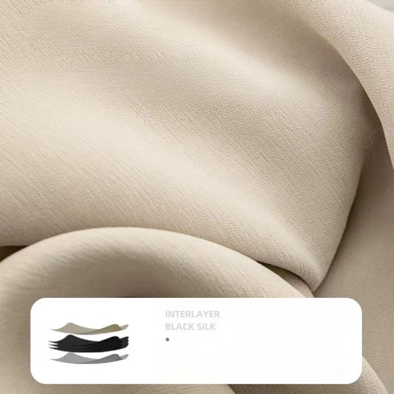 Cream Velvet Chenille Blackout - đánh giá và giá Linen Curtain Eyelet
