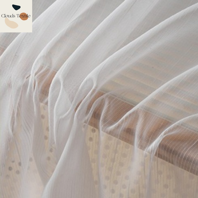Fashion Vertical Stripes White - đánh giá và giá Linen Curtain Eyelet