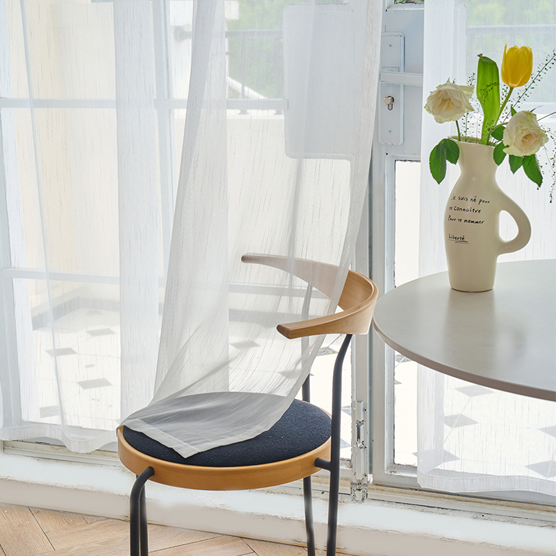 Fashion Vertical Stripes White - đánh giá và giá Linen Curtain Eyelet